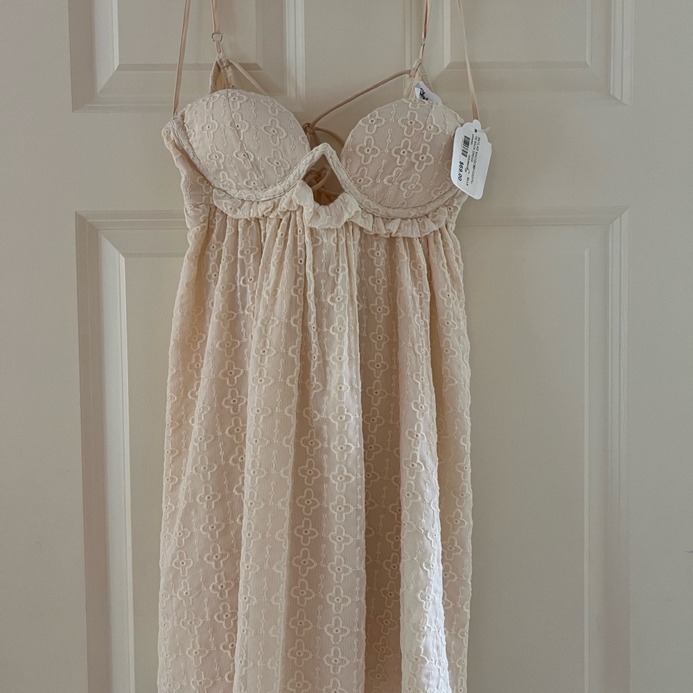 Cream Mini Dress